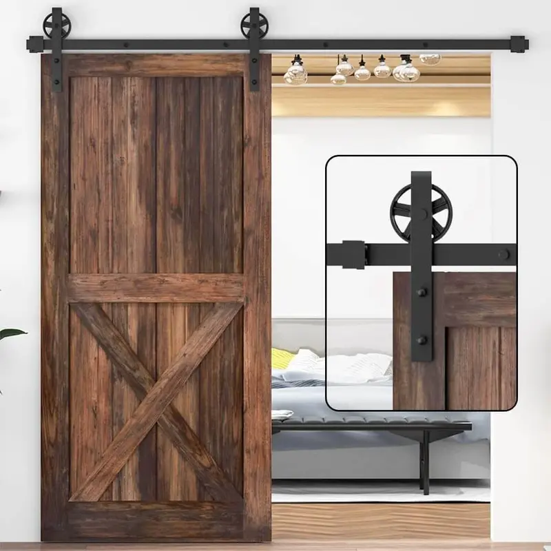 1.6-Meter Single Barn Door Hardware Package With Soft-Close Option 1