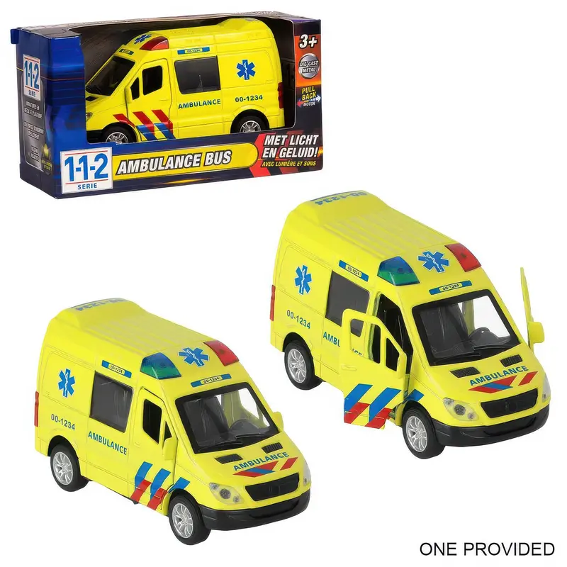 112 Ambulance Bus With Light And Sound Effects (1:34 Scale) 1
