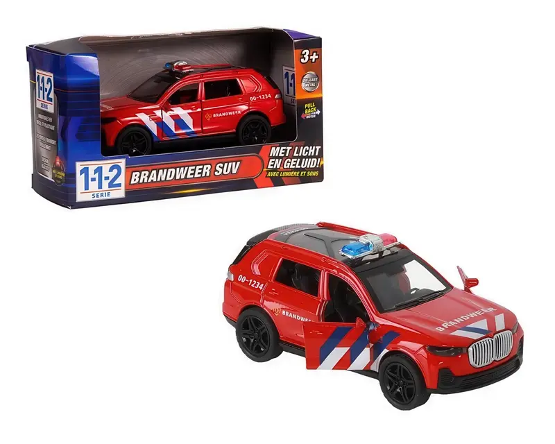 112 Emergency Fire Suv Toy – 1:36 Light & Sound Rescue Vehicle 1