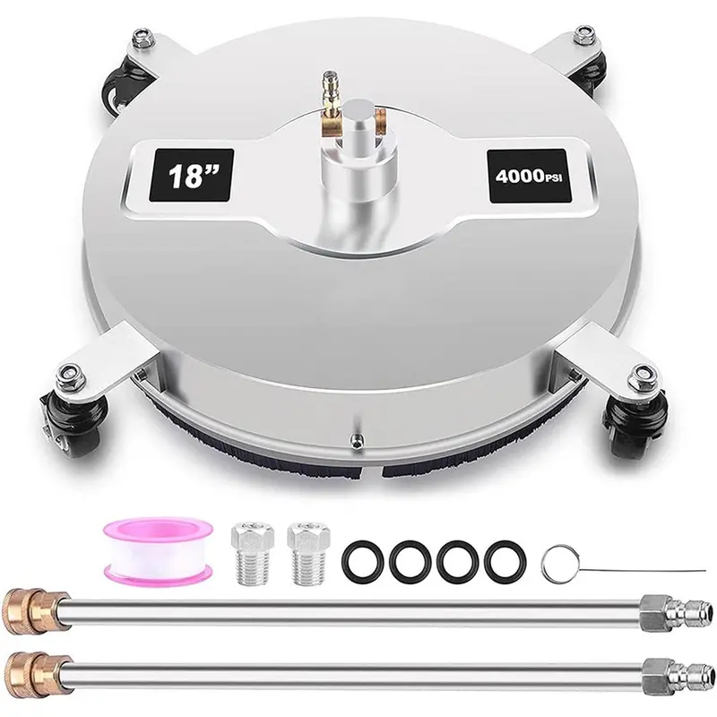 18-Inch Stainless Steel Surface Cleaner – Corrosion-Resistant Rotary Pressure Washer Attachment 1