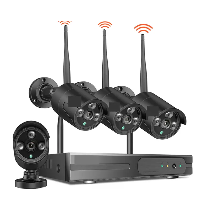 4-Channel 720P Wireless Cctv System With Nvr And Ip Cameras 1