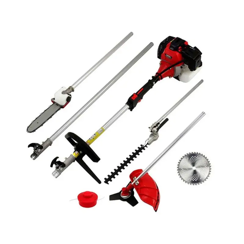 5-In-1 Gas-Powered Brush Cutter, Hedge Trimmer & Weed Whacker (62Cc) 1
