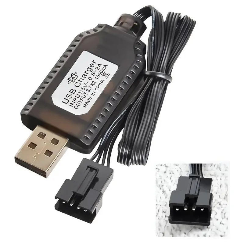 7.4V Usb Lithium-Ion Battery Charger – 500Ma, 4-Pin Connector 1