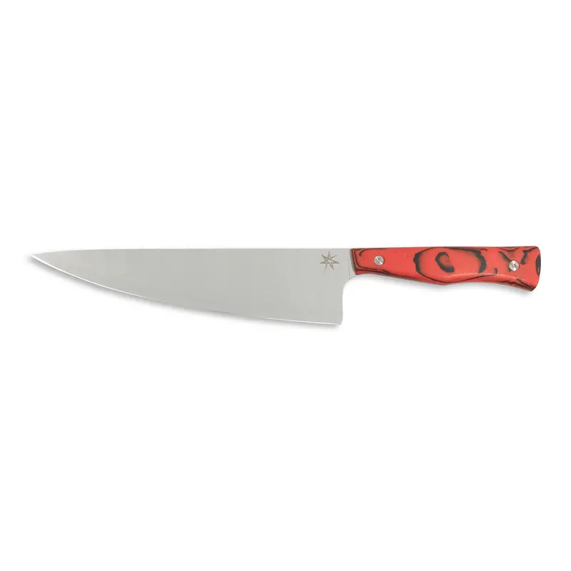 8.5-Inch Chef Knife With Red And Black Burl G-10 Handle – Culinary 2.0 Series 1