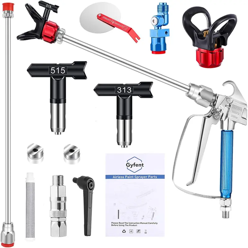 8-Piece High-Pressure Airless Paint Sprayer Gun Kit (3600 Psi) 1