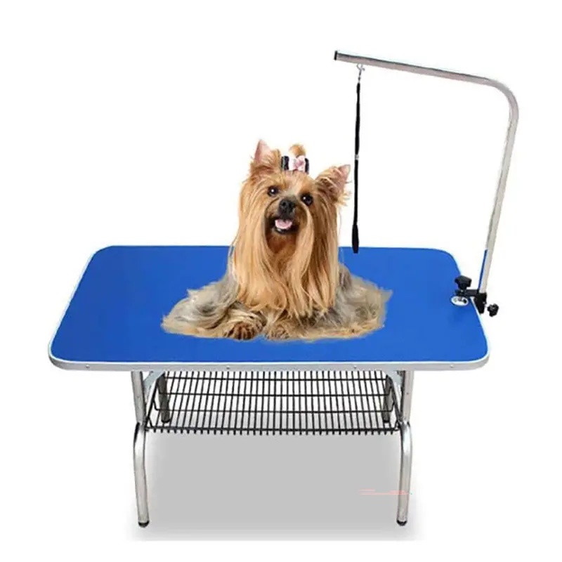 Adjustable Pet Grooming Table – Height-Variable Station With Safety Tether 1