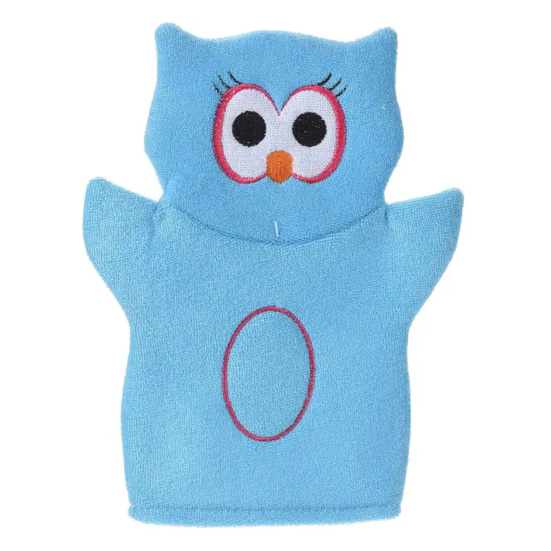 Adorable Owl-Design Baby Bath Washcloth – Soft Cotton Towel 1
