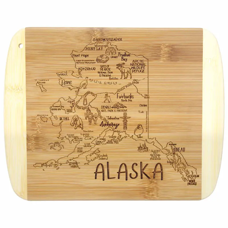 Alaska-Themed 11" X 8.75" Cutting Board – "A Slice Of Life" Edition 1