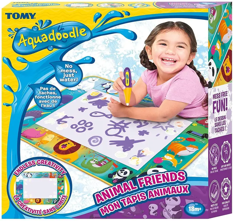 Aquadoodle Animal Friends Water-Based Coloring Mat For Toddlers 1