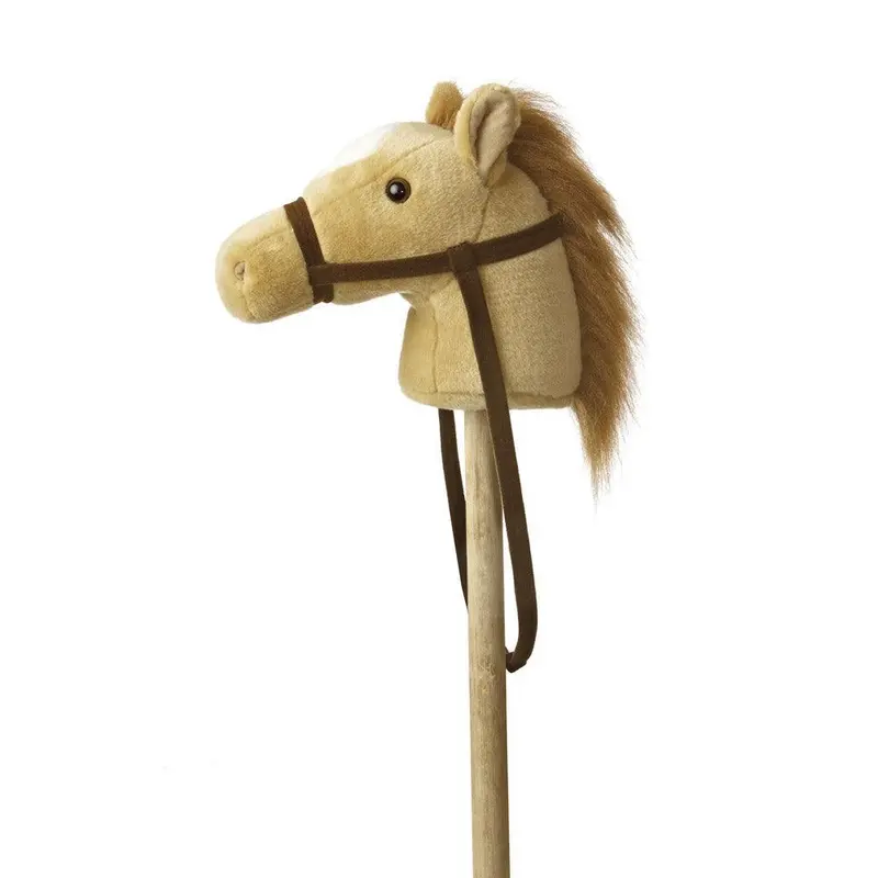 Aurora Giddy Up Stick Plush Pony – Beige Soft Riding Companion 1