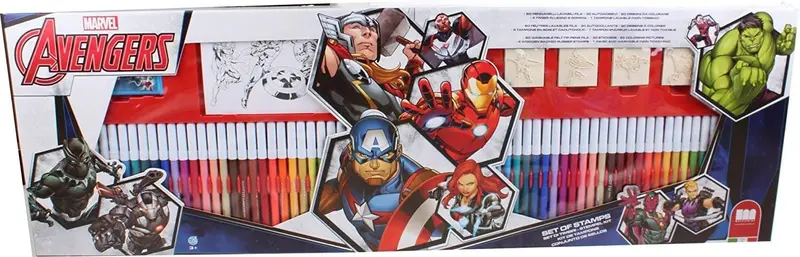 Avengers 60-Piece Marker Art Playset 1