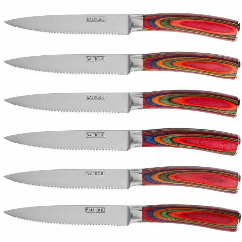 Baltique® Marrakesh 6-Piece Steak Knife Set – Precision-Sharp Forged Blades 1