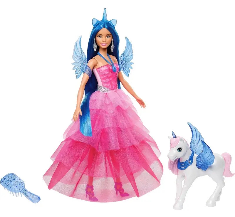 Barbie A Touch Of Magic Unicorn Doll – Poseable Fashion Figure With Wings 1