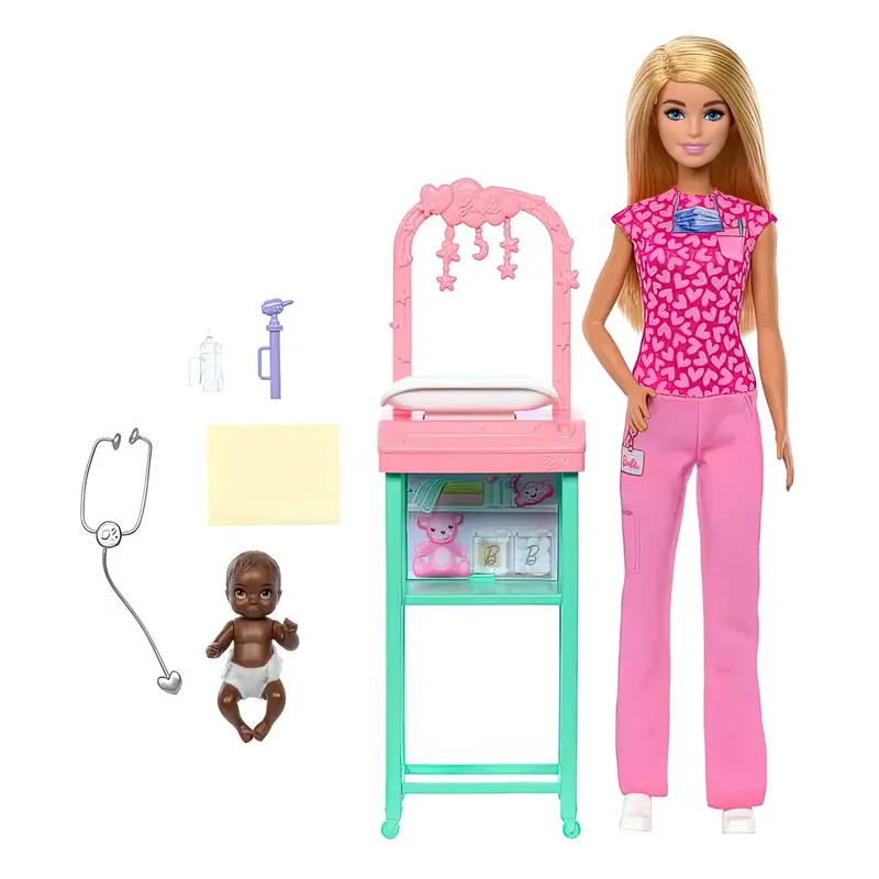 Barbie Baby Care Doctor Doll With Blonde Fashion Figure & Accessories 1