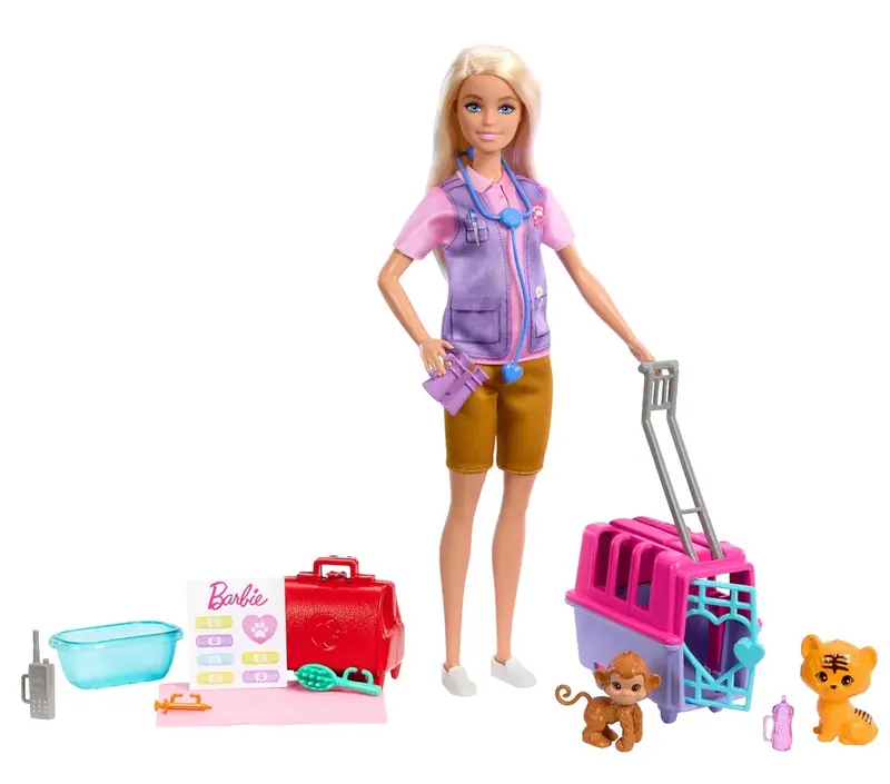 Barbie Careers Animal Rescue Playset – Vet & Emergency Response Theme 1