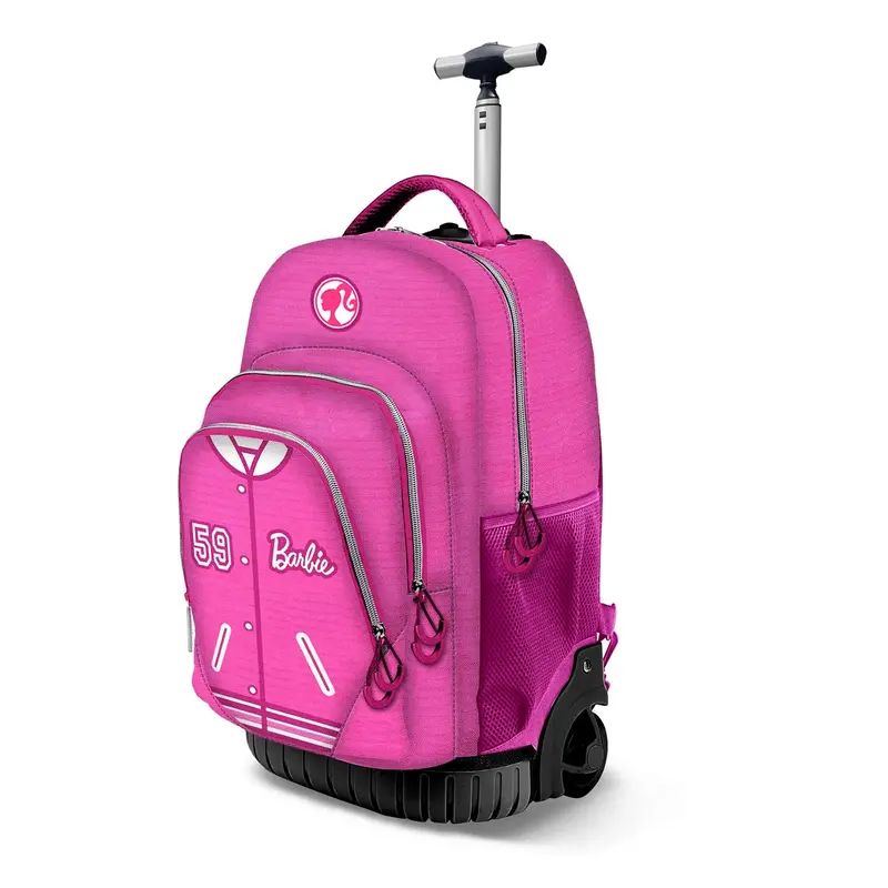 Barbie Pink Fan Gts Rolling Backpack – Varsity Collection 1