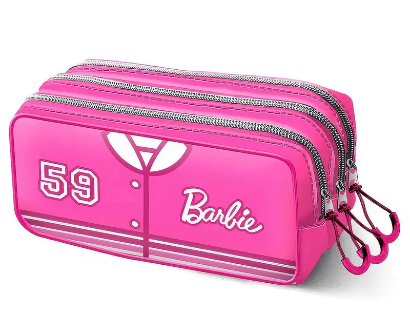 Barbie Varsity Triple Compartment Pencil Case 1