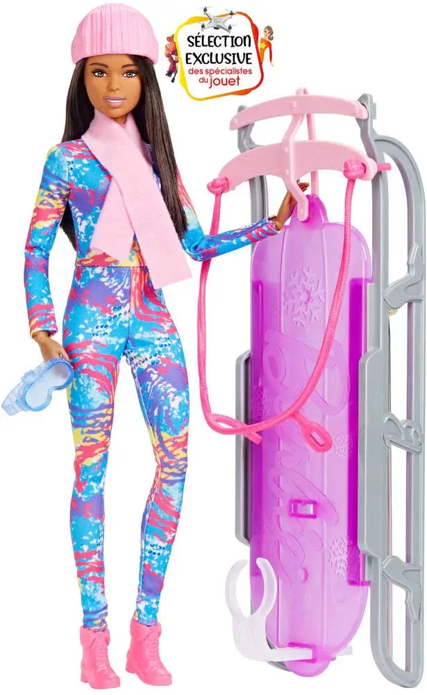 Barbie Winter Sports Doll – Sled-Themed Play Figure With Sporty Outfit 1