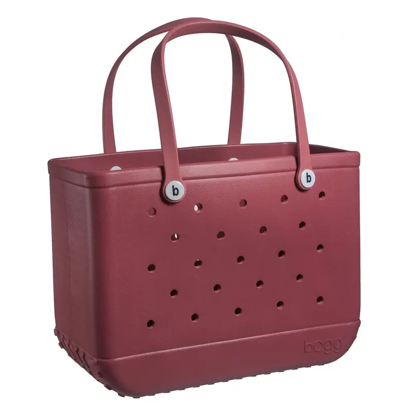 Bb Burgundy Bogg Tote – Rich Crimson Large Size 1