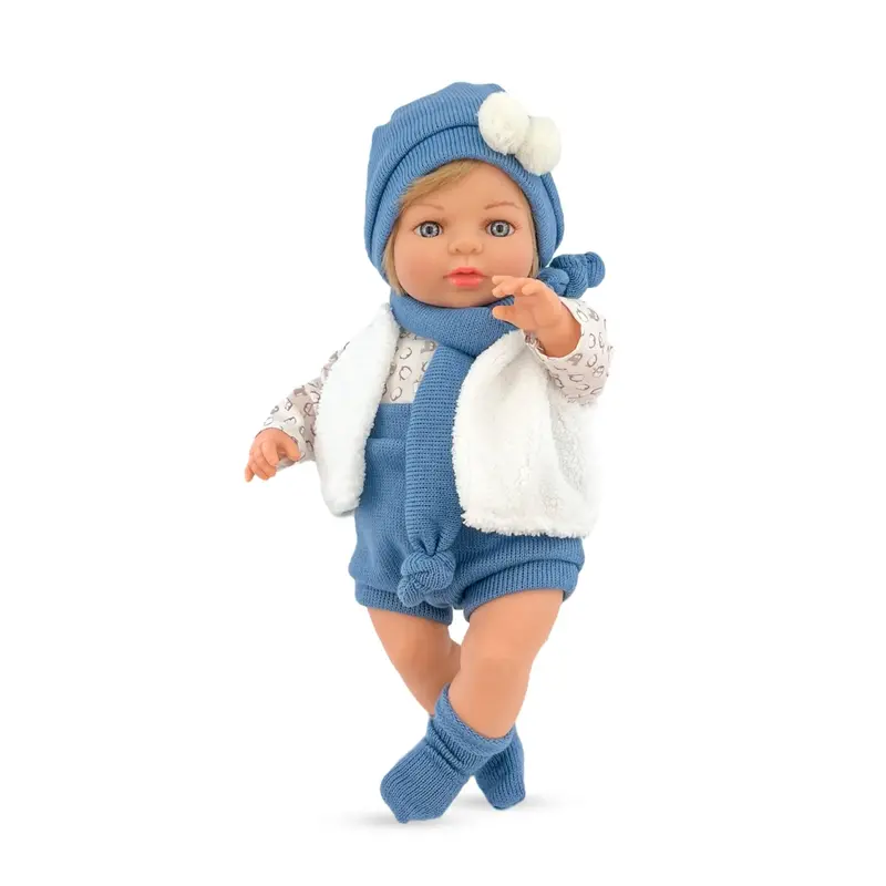 Berjuan Mauro Blue Crying Baby Doll – Push-Button Activation, 40Cm 1