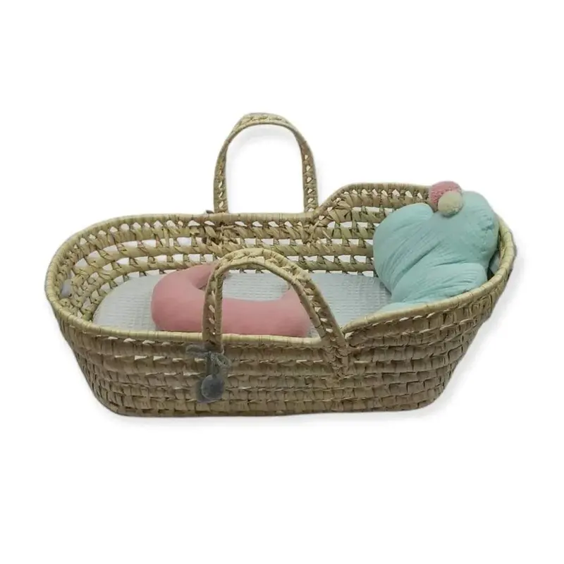 Berjuan Moses Basket For Dolls – Handwoven Cradle For 38–52 Cm Toys 1