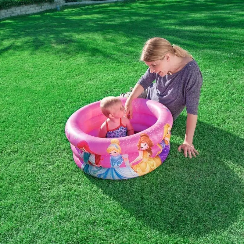 Bestway Disney Princess Inflatable Baby Pool – 3-Ring Outdoor Splash Mat For Toddlers 1
