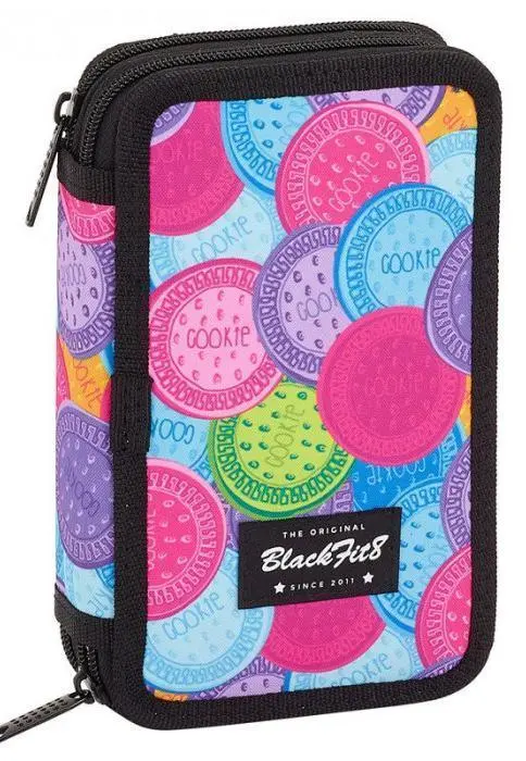Blackfit8 Cookie-Themed 28-Piece Double Pencil Pouch 1