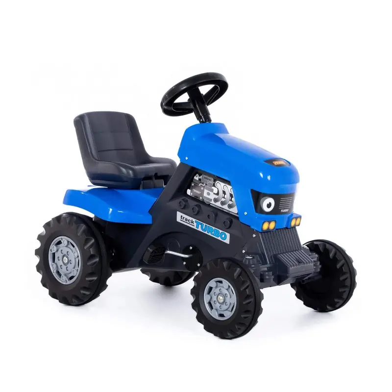 Blue Turbo-Powered Pedal Tractor For Young Drivers 1