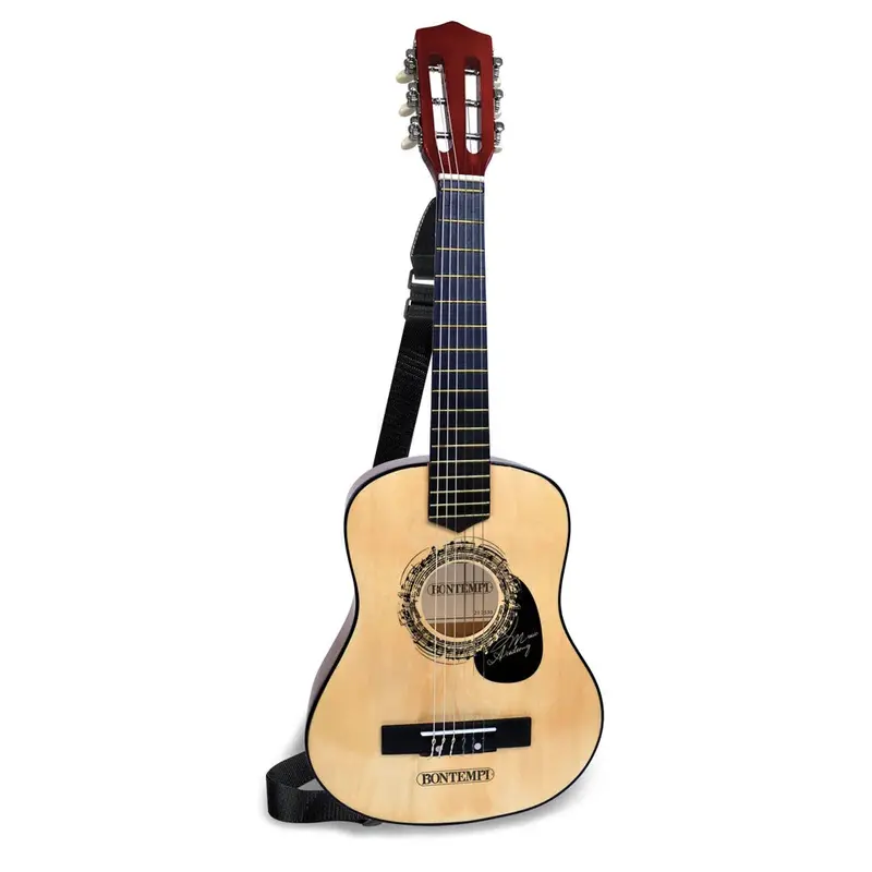 Bontempi Full-Size Wooden Guitar Toy – 75Cm Beginner Instrument 1
