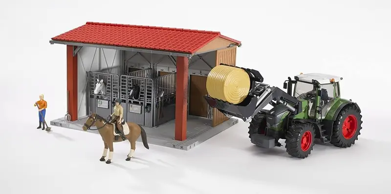 Bruder 62520 Horse Stable Playset – Realistic Farm Toy With Figure, Horse & Accessories 1
