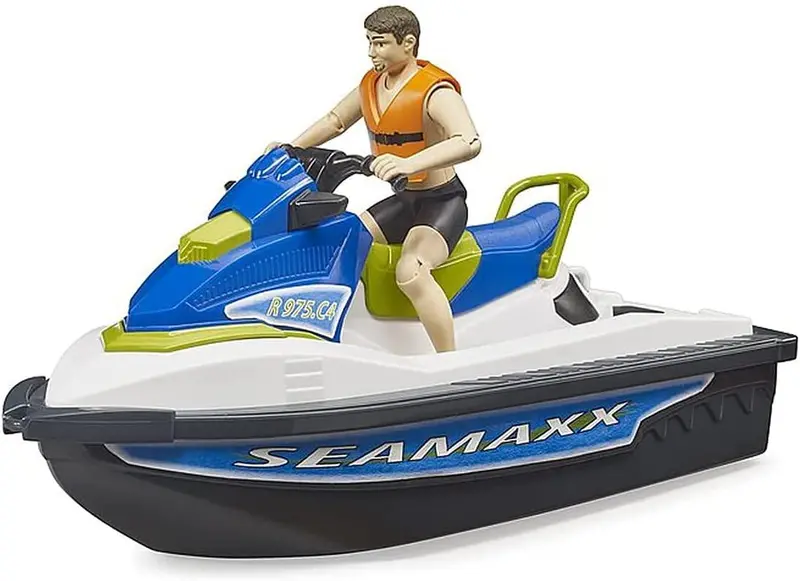 Bruder Personal Watercraft (Jet Ski) Model With Rider Figure 1
