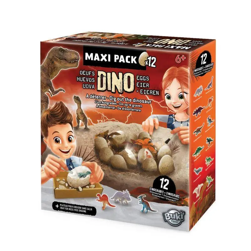 Buki France Dino Mega Egg Collectible Set – 12-Pack 1