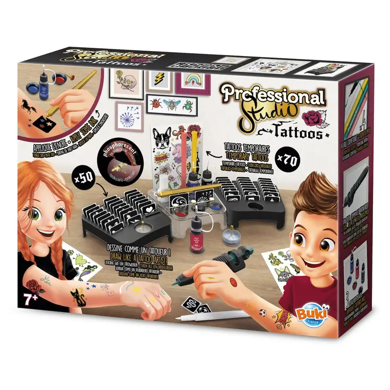 Buki France Professional Studio Tattoos – Safe, Temporary Tattoo Art Kit For Teens 1