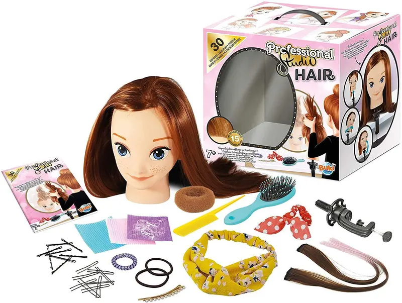 Buki Professional Studio Hair Styling Head – Realistic Mannequin For Braiding, Curling, And Cutting Practice 1