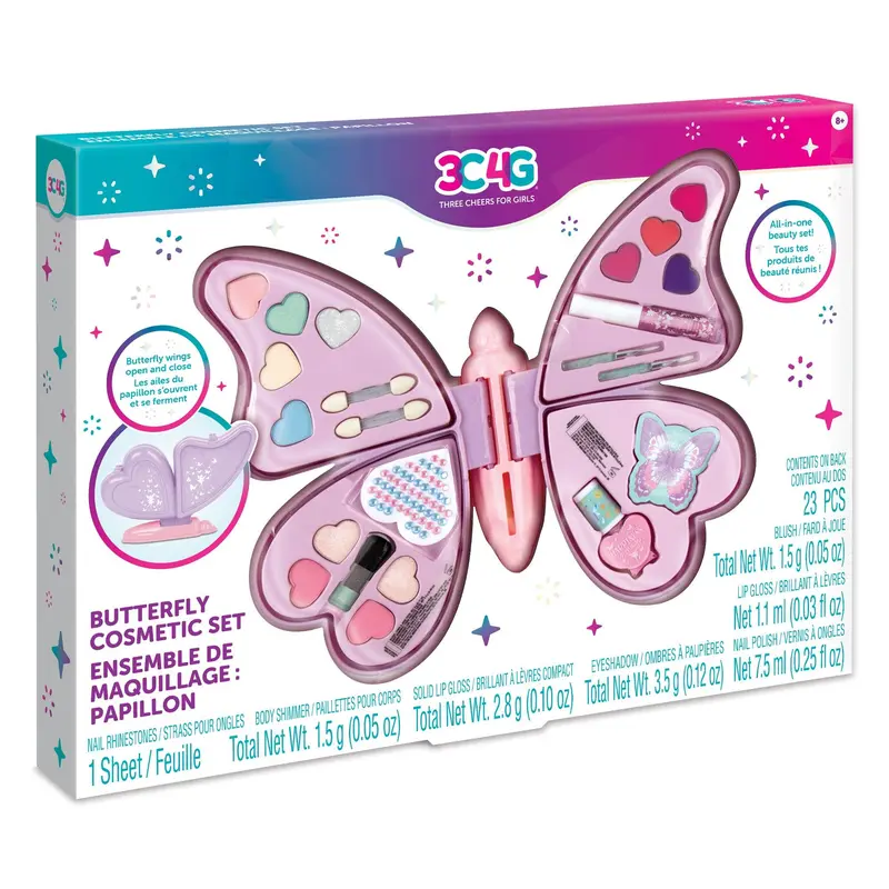 Butterfly-Themed Cosmetic Set – Playful Makeup & Toiletry Collection 1