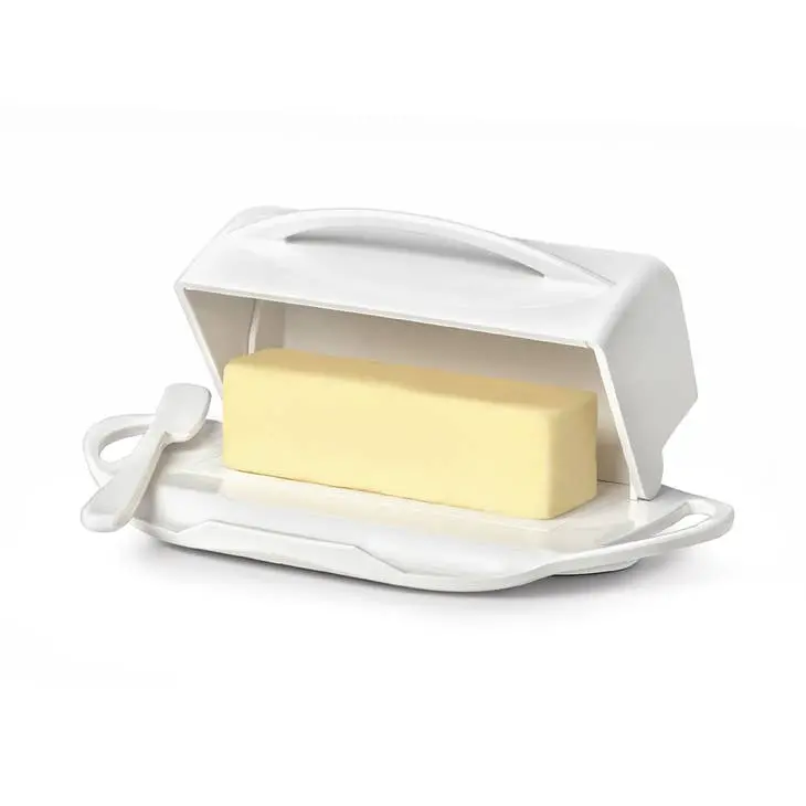 Butterie Ceramic Butter Dish – Classic White Design 1