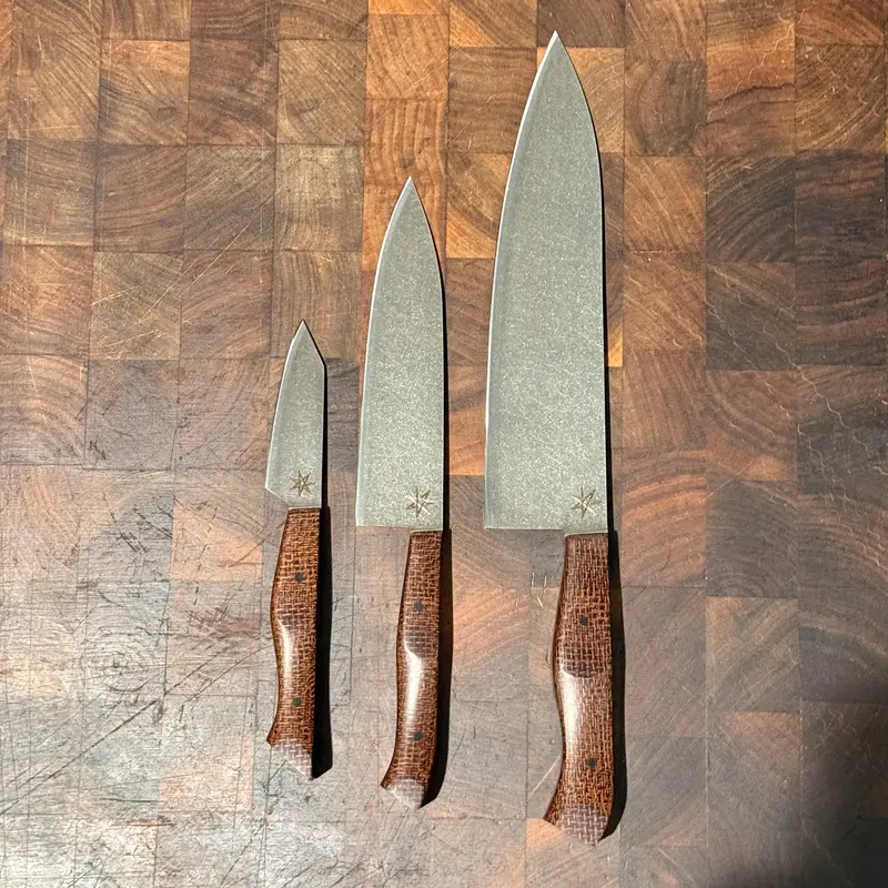 Carbon Steel Natural Burlap Sous Chef Set 1