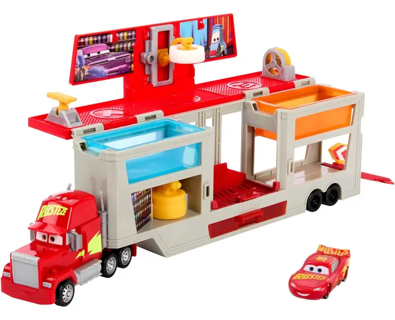 Cars Mack Official Mobile Paintshop – Color-Changing Truck Playset 1