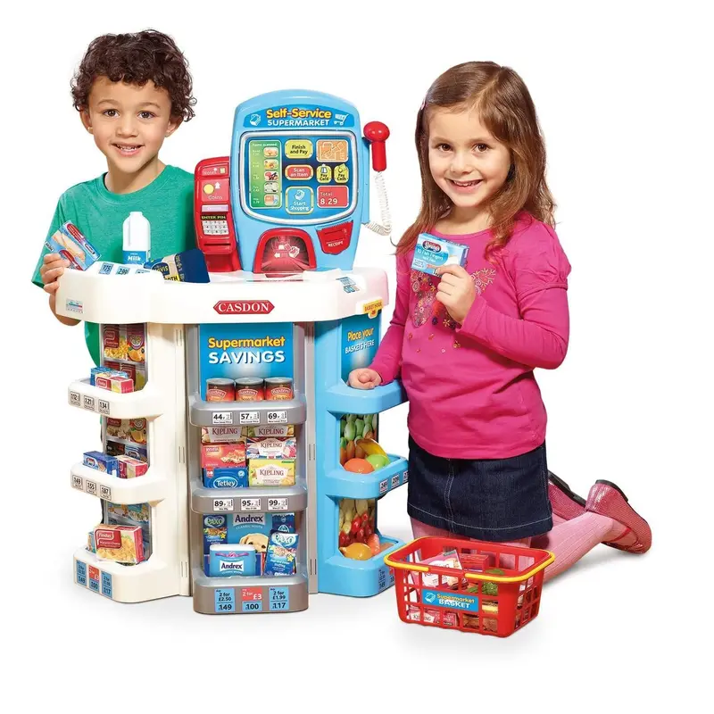 Casdon Self-Service Supermarket Playset – Interactive Pretend Grocery Store Kitchen 1