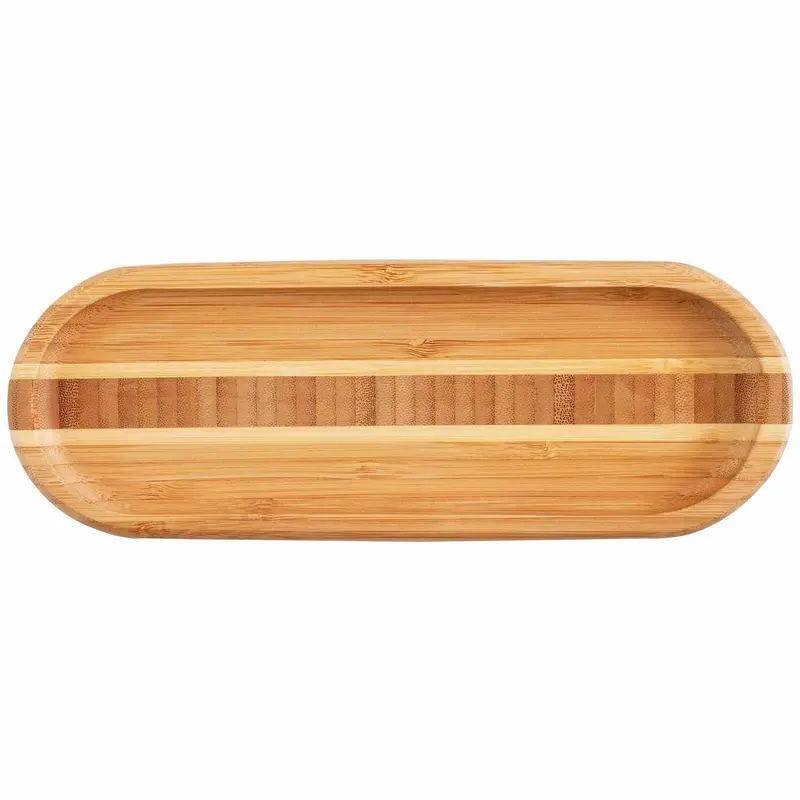 Catch-All Bamboo Spoon Rest With Drainage Channel (10" X 3.5") 1
