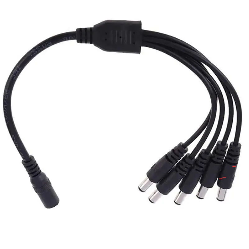 Cctv Power Splitter Cable – 12V, 1-To-5 Port, 2.1Mm Connector 1