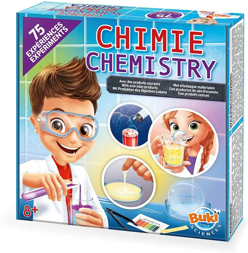 Chemistry Lab Kit: 75 Experiments – Buki France Science Learning Set 1