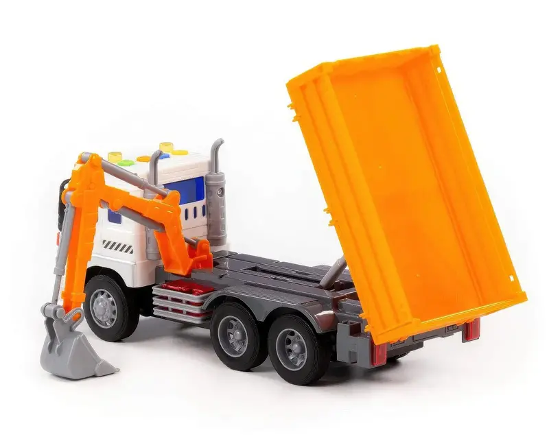 City Drop-Side Truck With Shovel Bucket – Functional Toy Construction Vehicle 1