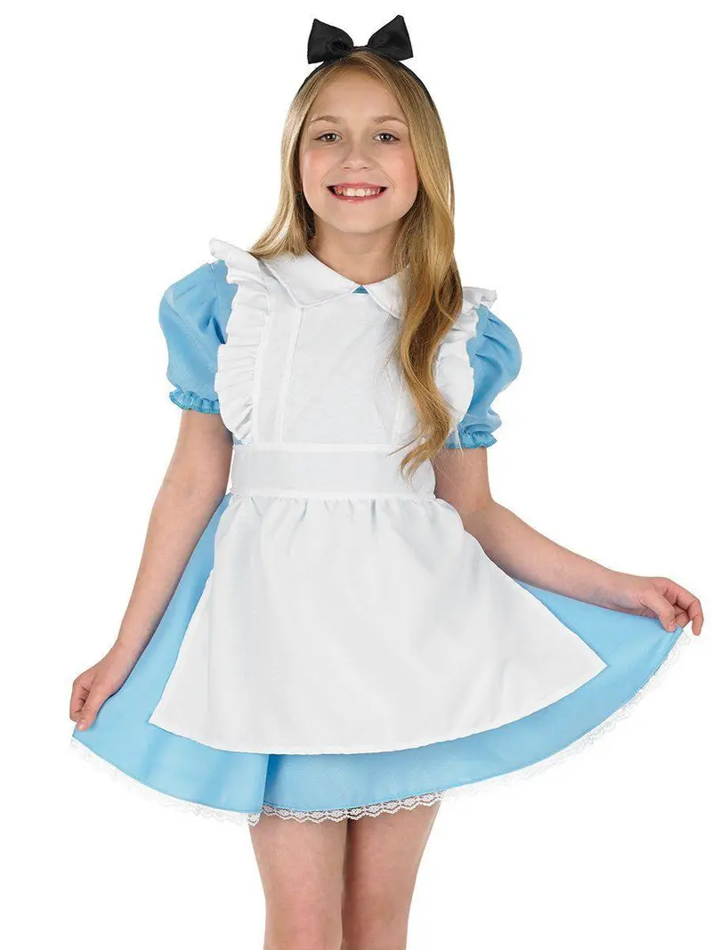 Classic Alice In Wonderland Girls' Costume 1