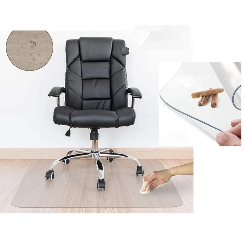 Clear Heavy-Duty Office Chair Floor Protector Mat 1