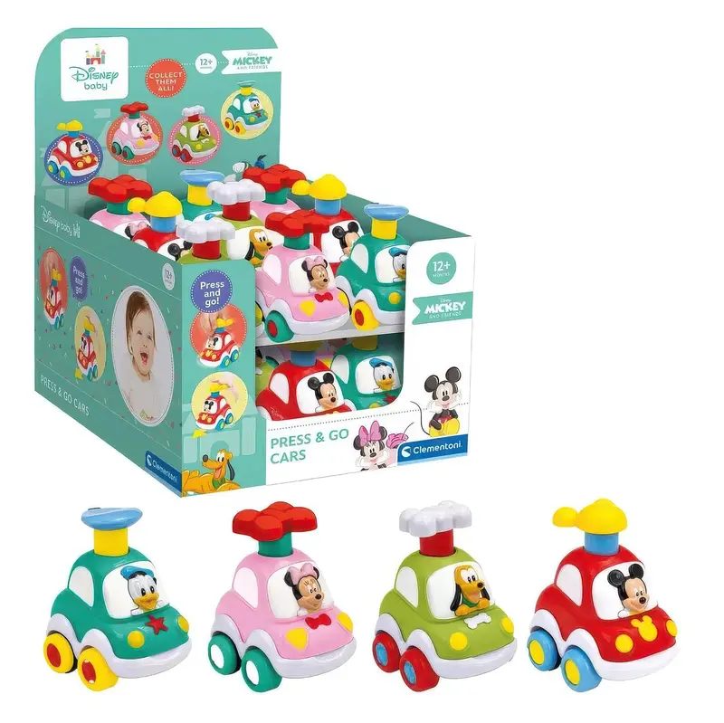 Clementoni Baby Disney Press-And-Go Vehicle Set – Assorted Designs 1