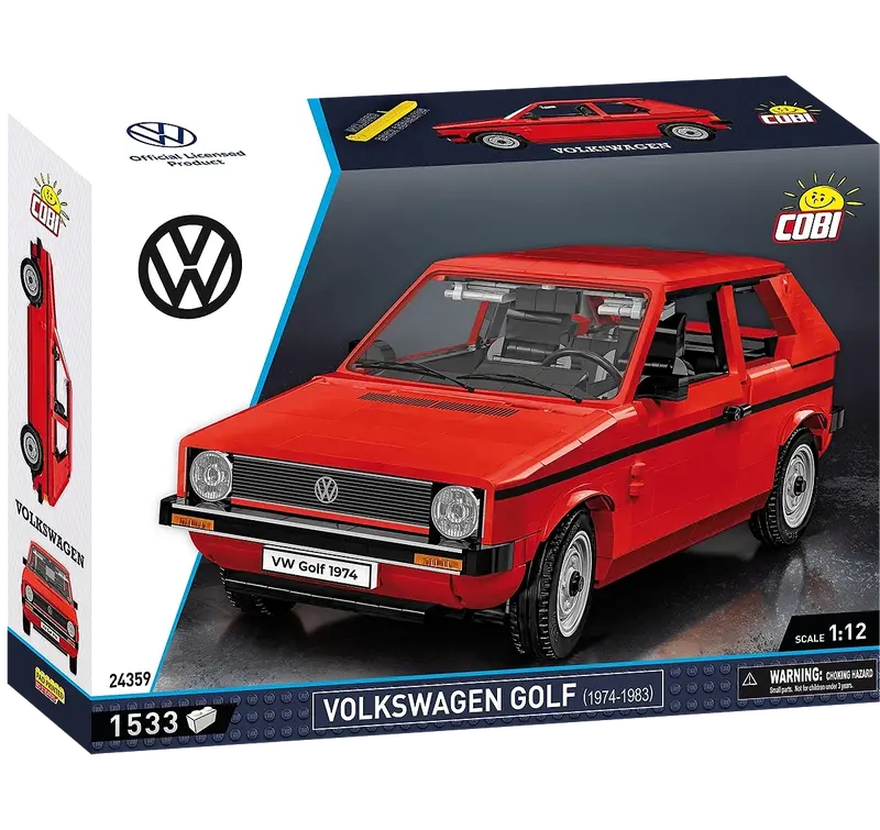 Cobi 1974–1983 Volkswagen Golf Model Kit – Retro Compact Car Set 1