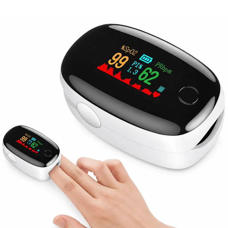 Compact Digital Finger Pulse Oximeter For Spot Oxygen Saturation Monitoring 1