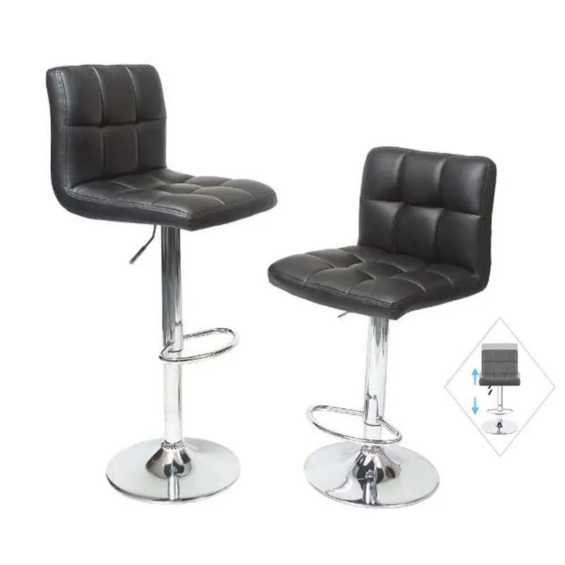 Contemporary Pair Of Adjustable Height Bar Stools – 2-Pack 1