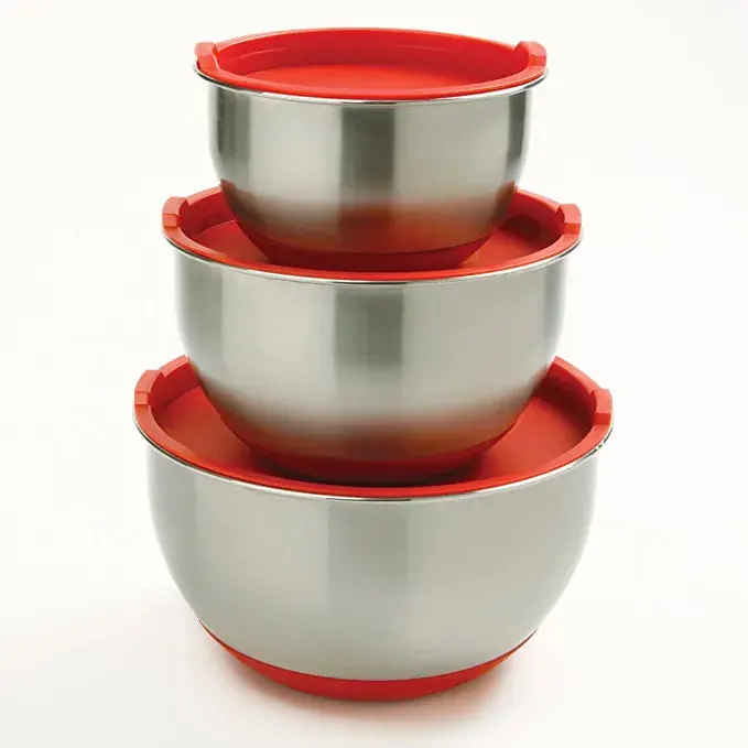 Core Non-Slip Mixing Bowl Set – 3-Piece With Airtight Lids 1